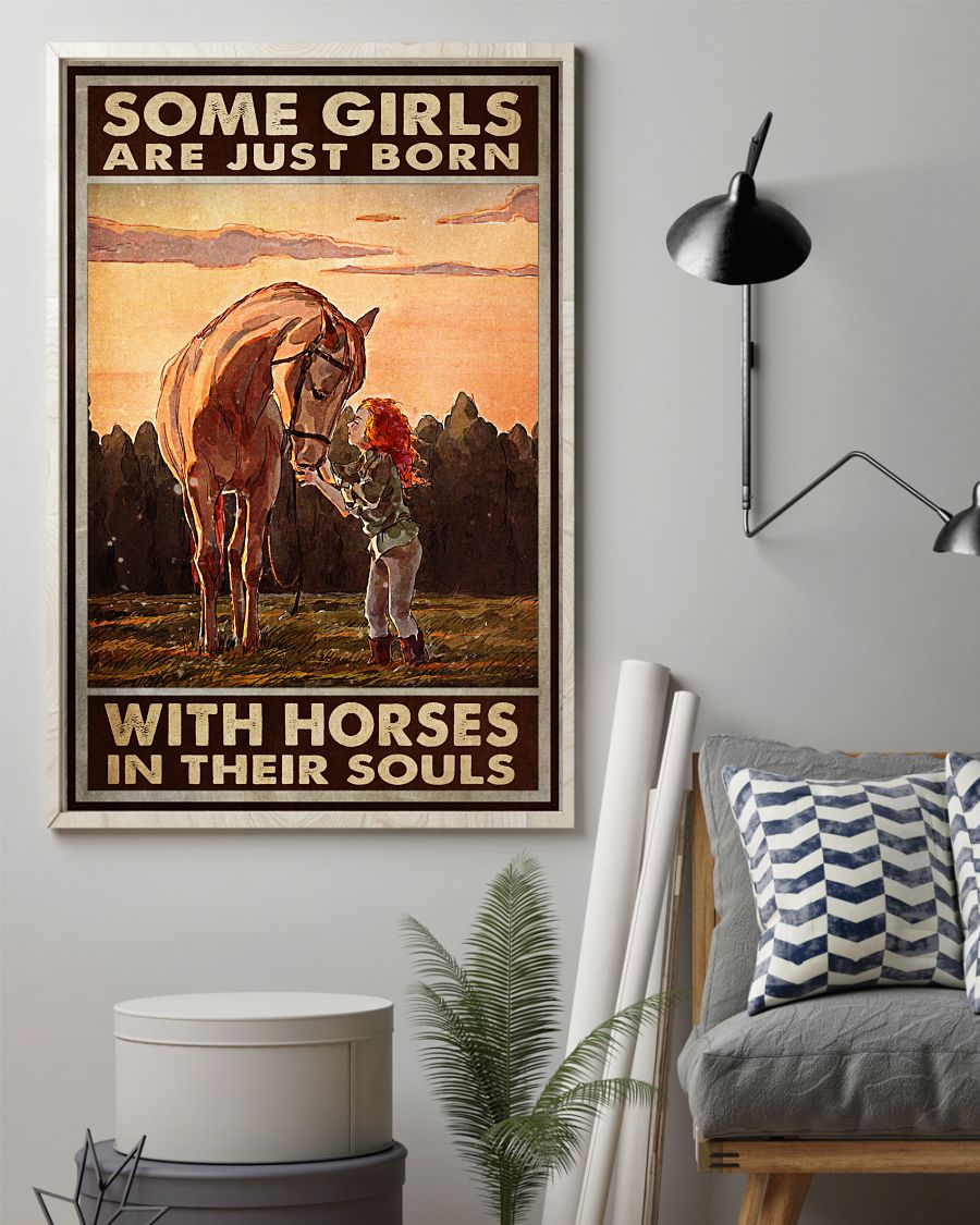 Some Girls Are Just Born With Horse In Their Souls Posterz
