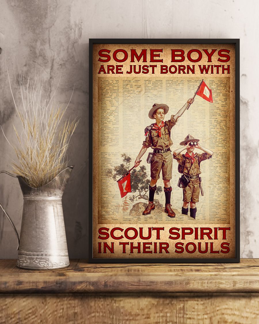 Some boys are just born with Scout spirit in their souls posterx