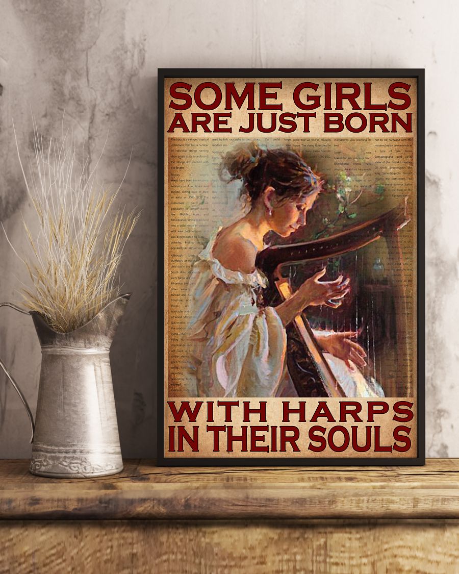 Some girls are just born with harps in their souls posterx
