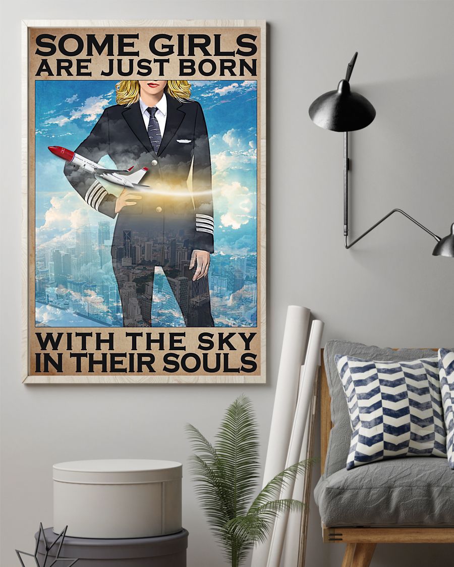 Some girls are just born with the sky in their souls posterx