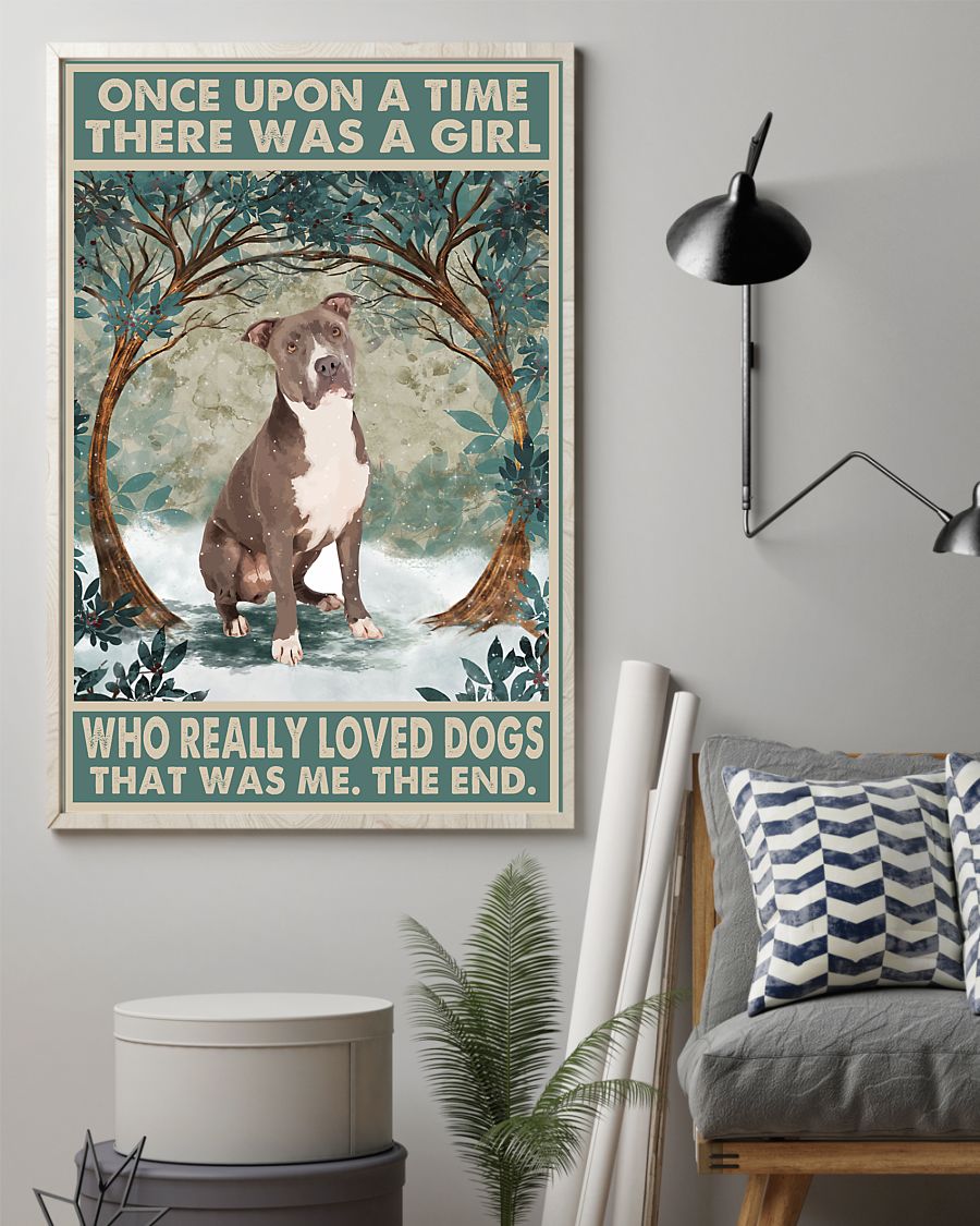 Staffordshire Terrier There was a girl who love dog Poster