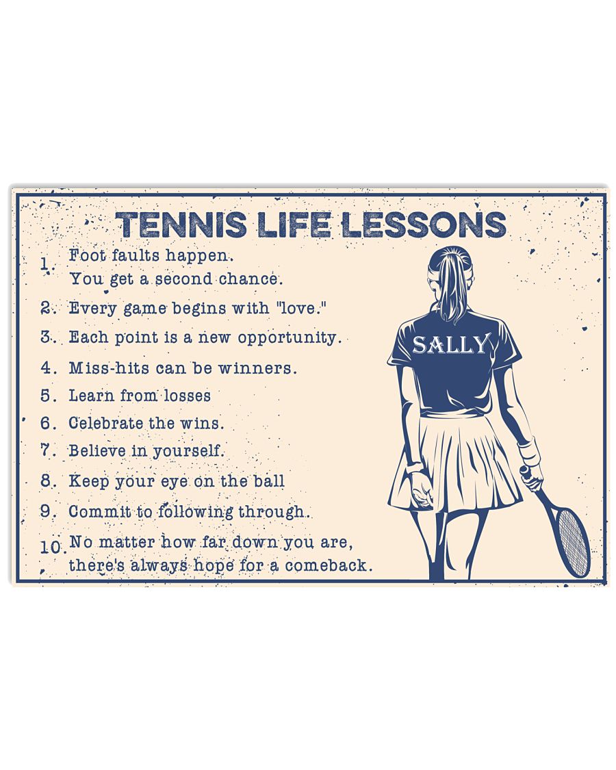 Tennis Life Lessons Poster