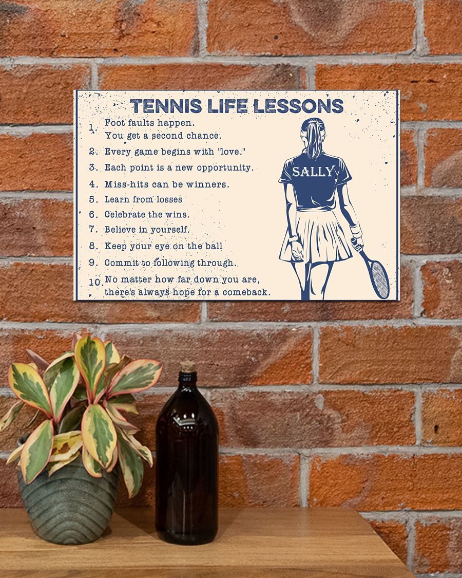 Tennis Life Lessons Posterc