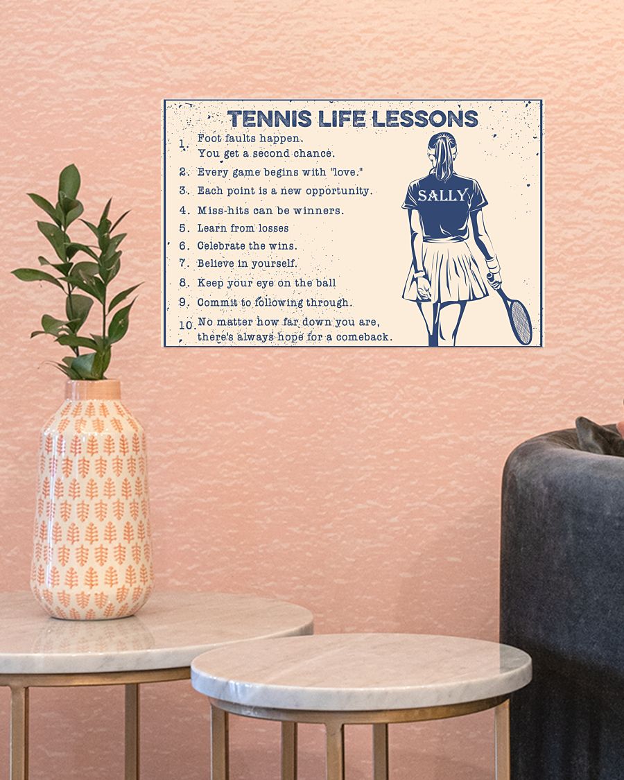 Tennis Life Lessons Posterx