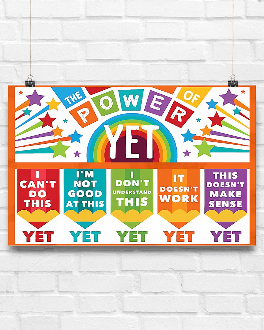 The Power Of Yet Teacher Posterc