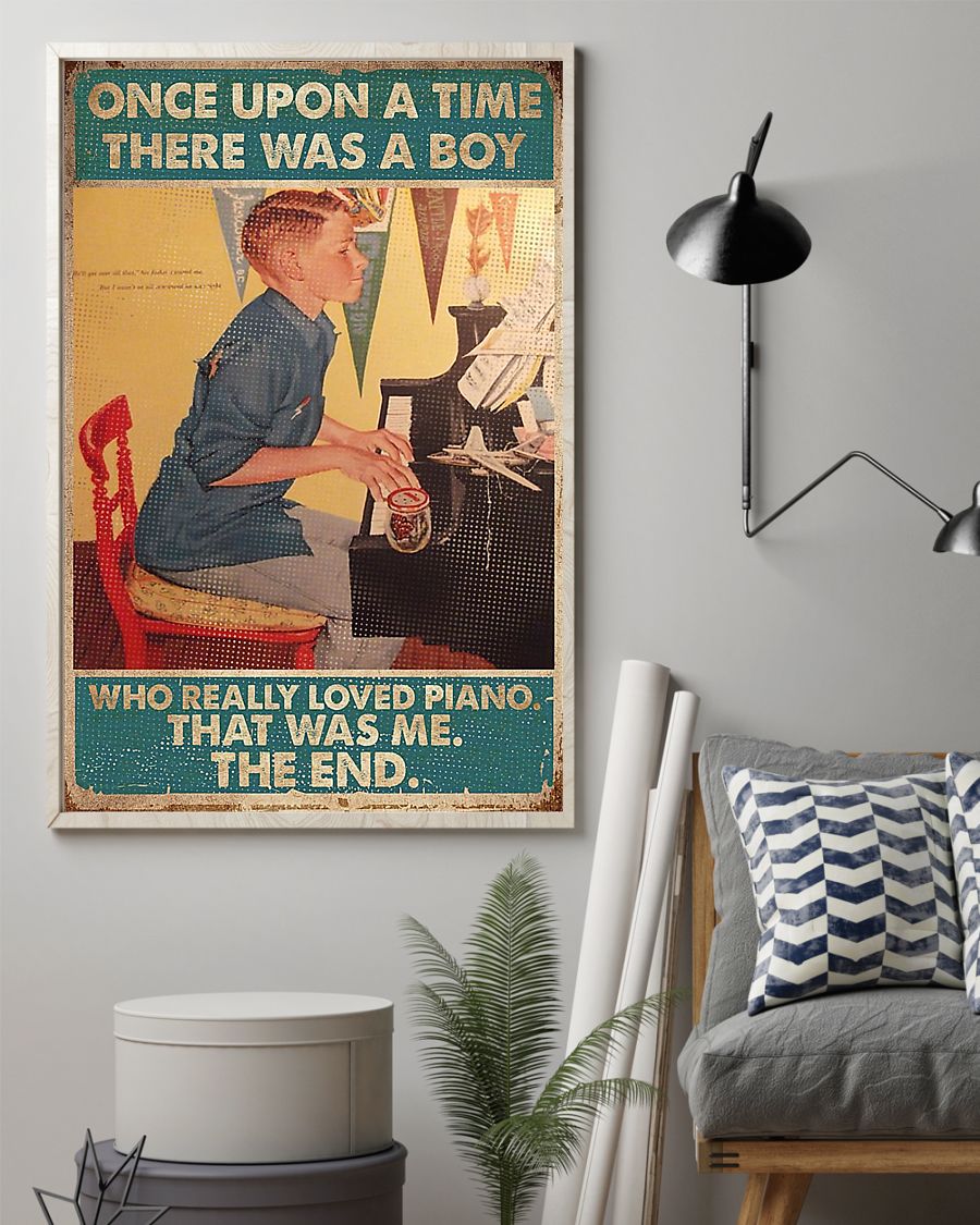 There was a boy who really loved piano poster