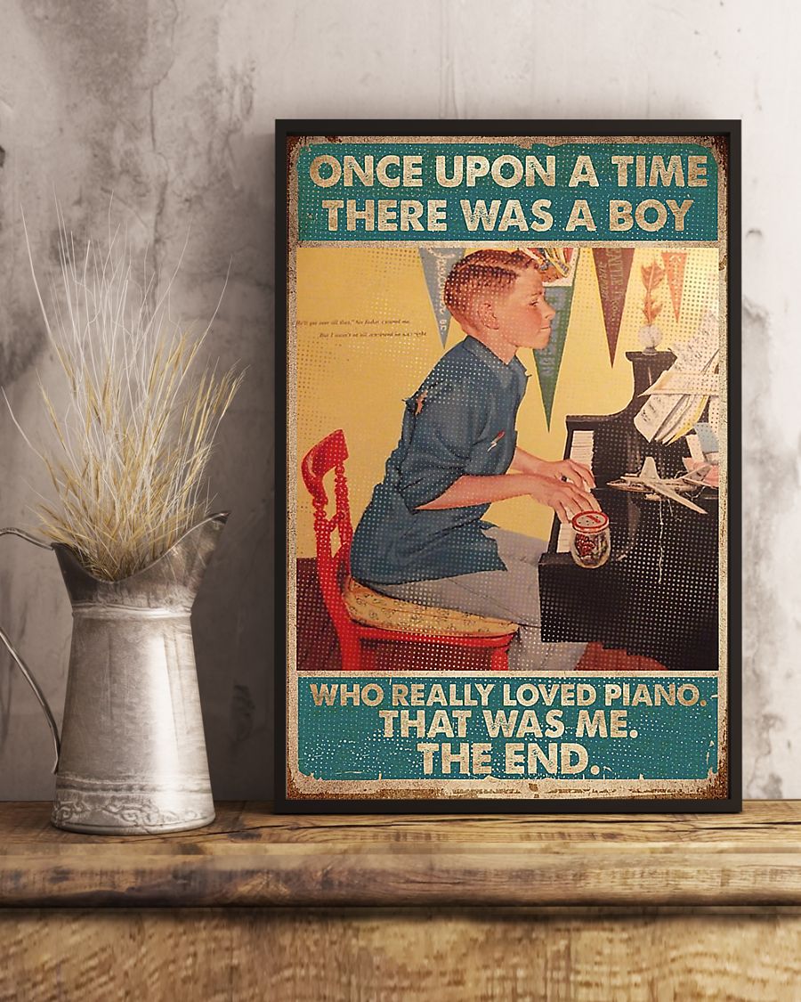 There was a boy who really loved piano poster