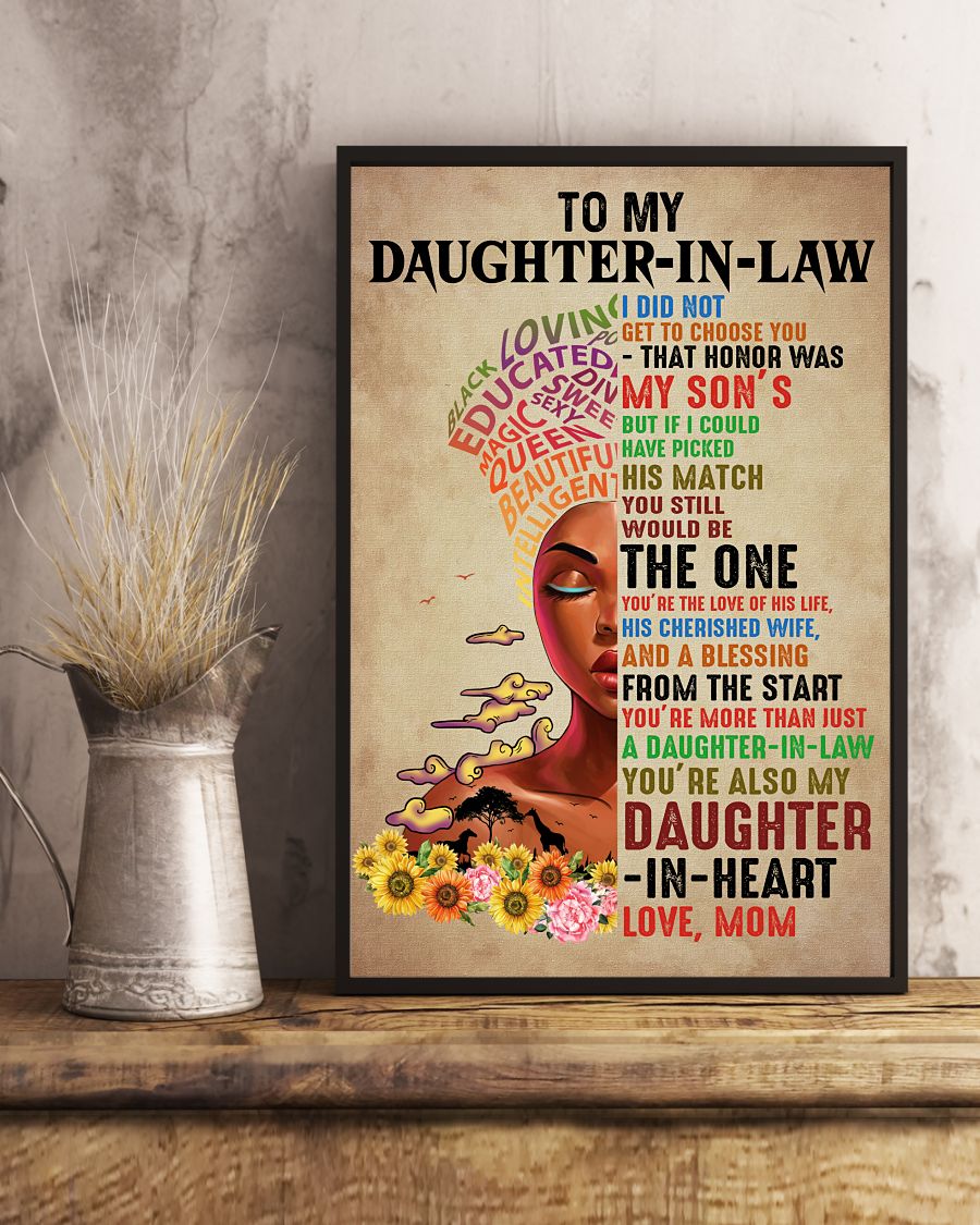 To My Daughter-In-Law I Did Not Get To Choose You That Honor Was My Son's African Women Posterx