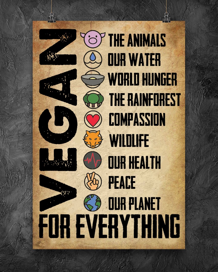 Vegan The animals our water world hunger vintage posterc