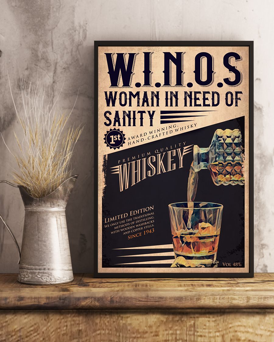 W.I.N.O.S Woman in need of sanity Posterx