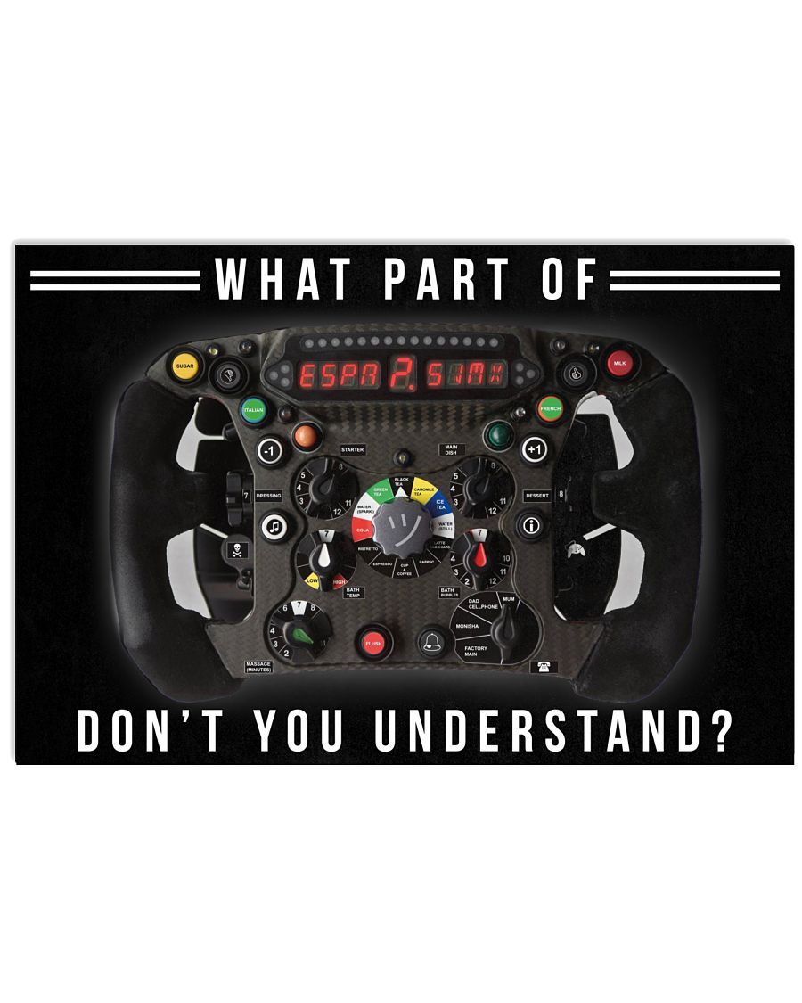 What apart of Don't you understand F1 Steering Wheel poster