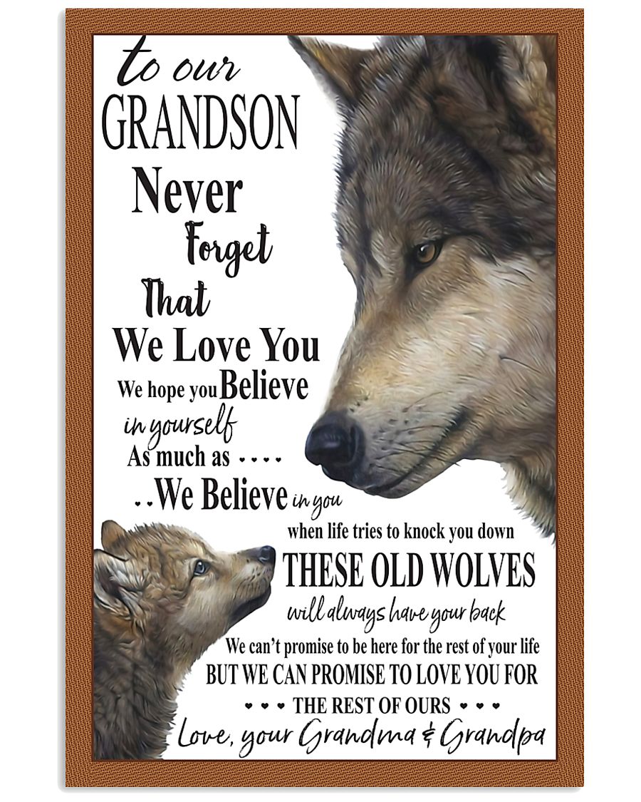 Wolf To our Grandson Poster