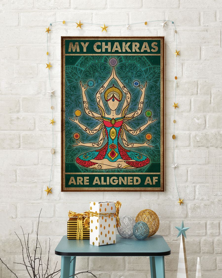 Yoga My Chakras Are Aligned AF Posterc