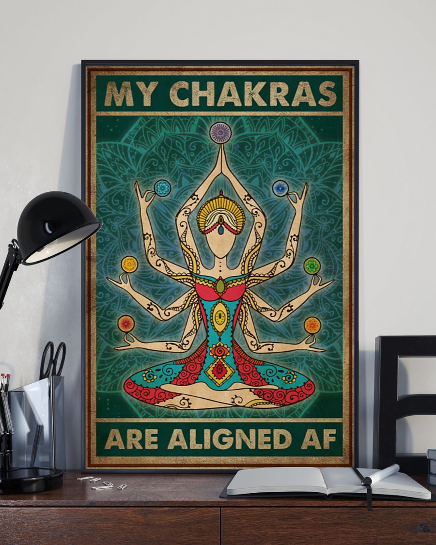 Yoga My Chakras Are Aligned AF Posterx