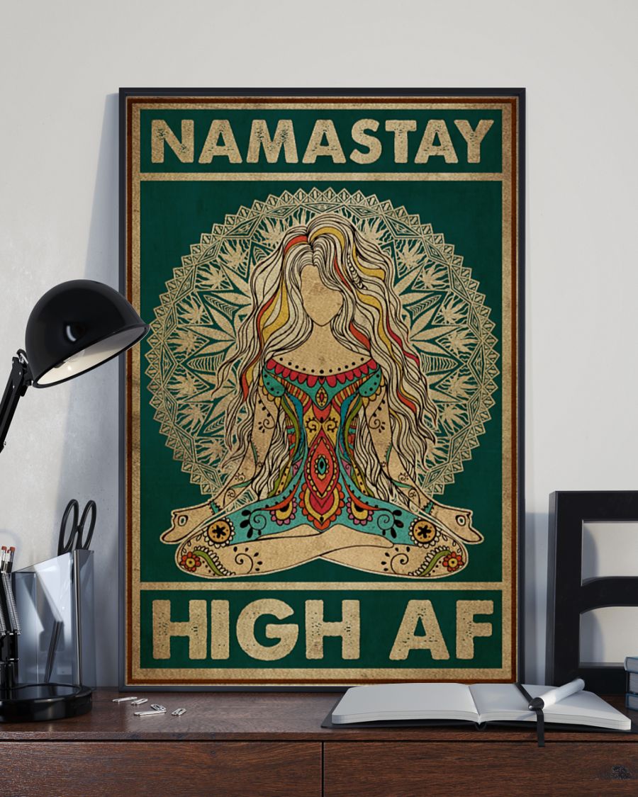 Yoga Namastay High AF Posterx