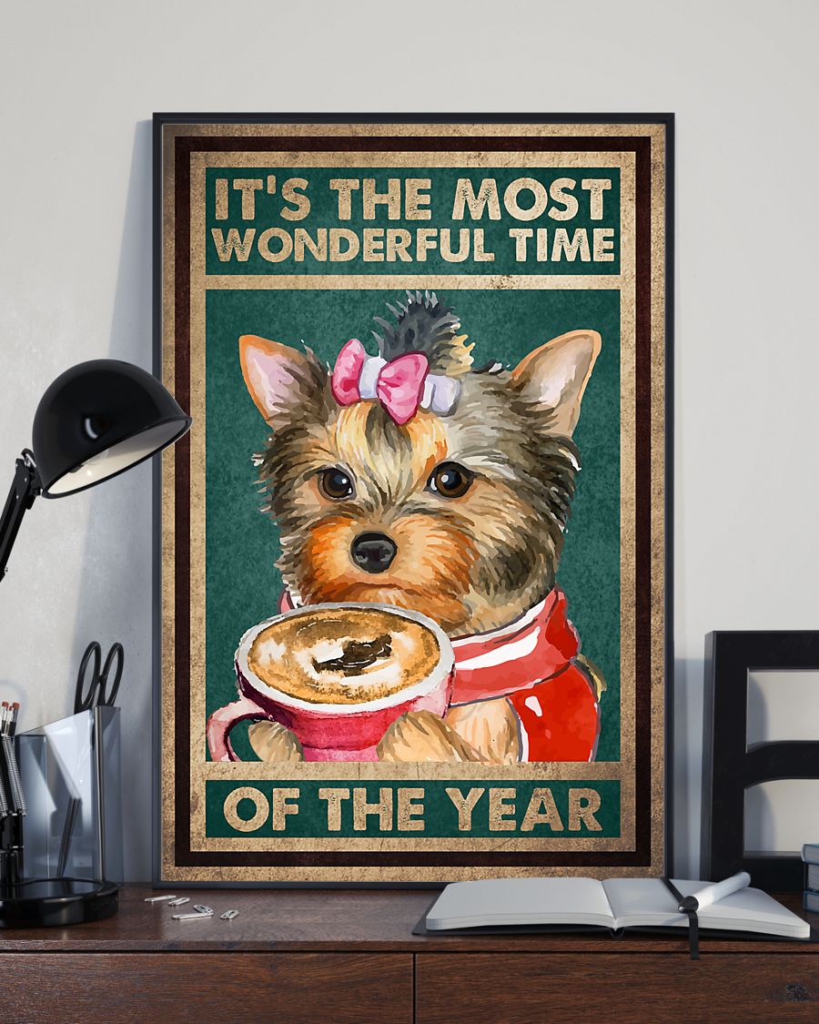 Yorkshire Terrier The Most Wonderful time of the year Poster