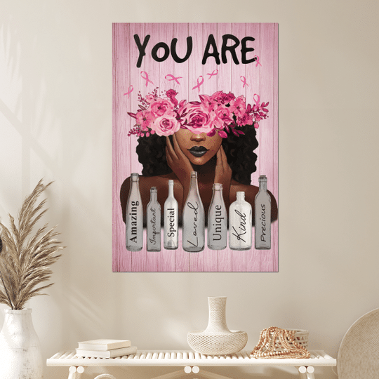 You Are Amazing Important Special Breast Cancer Awareness Black Girl Posterc