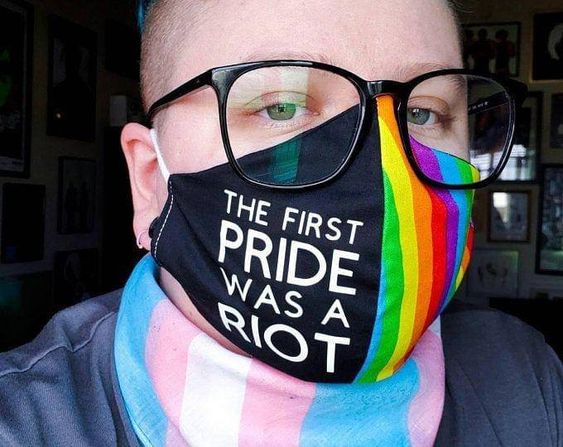 The first pride was a riot face mask