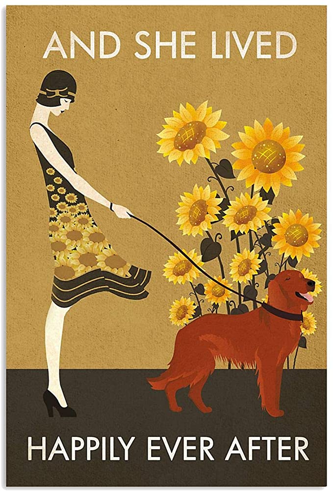 sunflower Love Me Love My Dog Just A Girl Who Loves Great Dane Poster