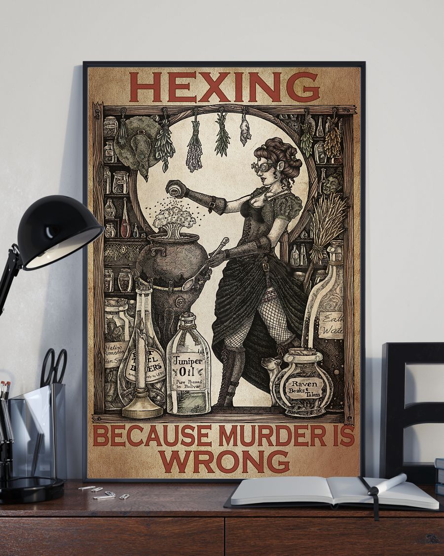 Present Hexing Because Murder Is Wrong Witch Poster