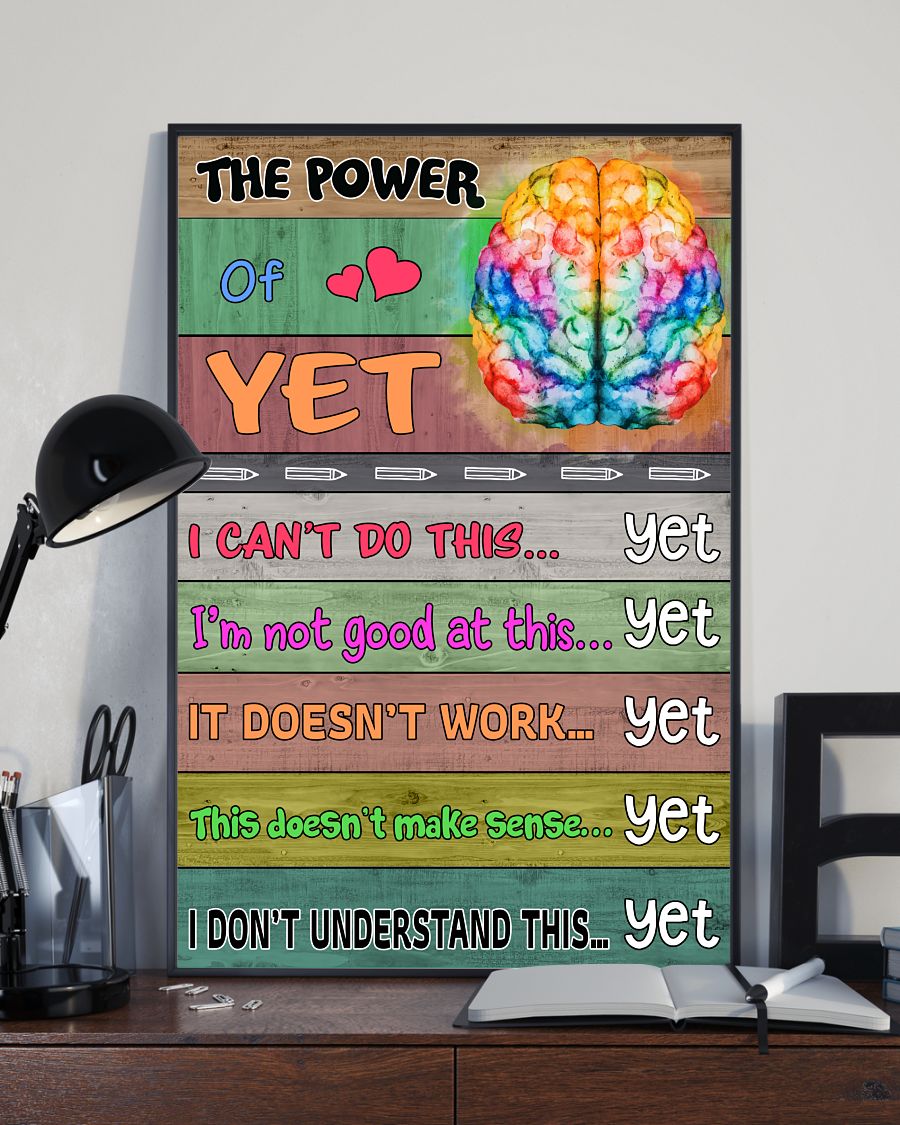 New The Power Of Yet Brain Poster