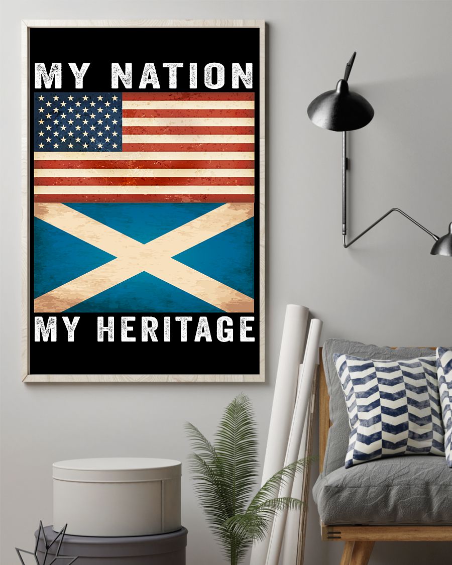 Great Quality Scottish American My Nation My Heritage Poster