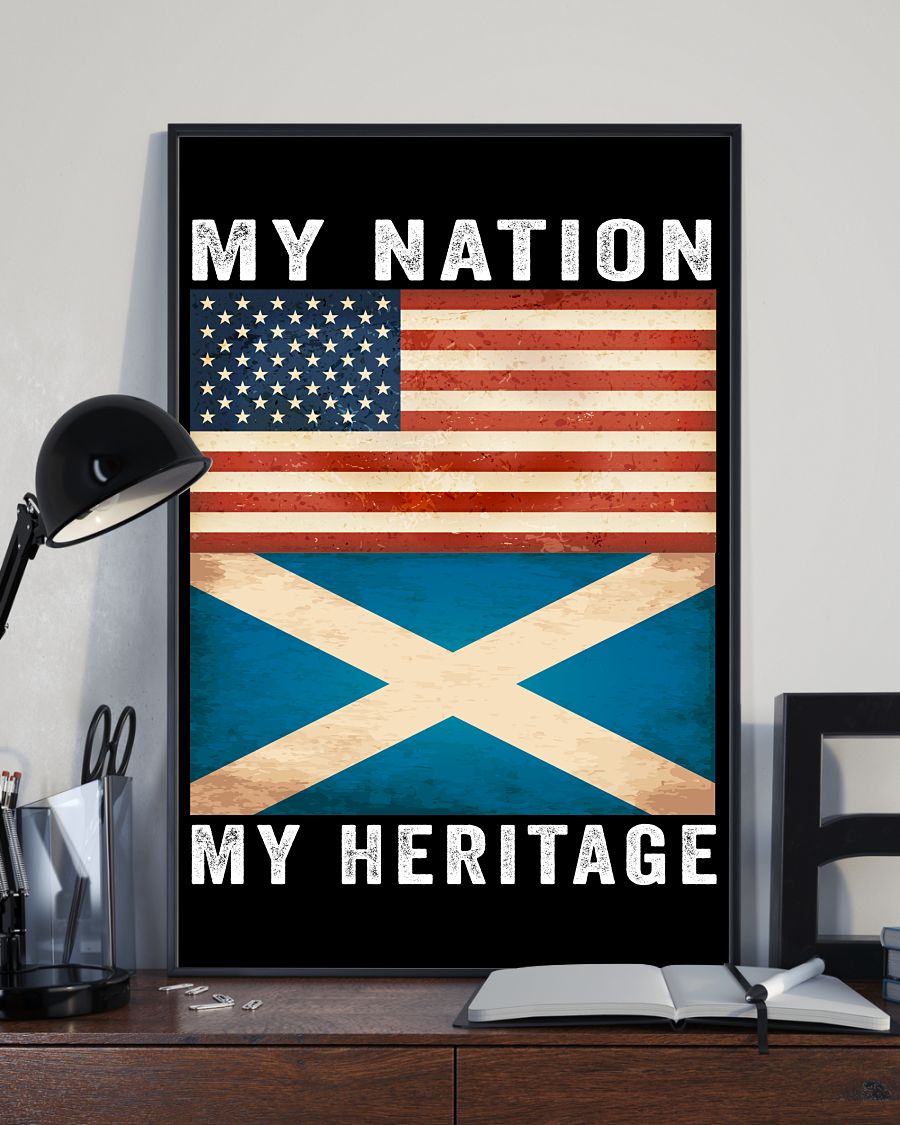 Best Shop Scottish American My Nation My Heritage Poster
