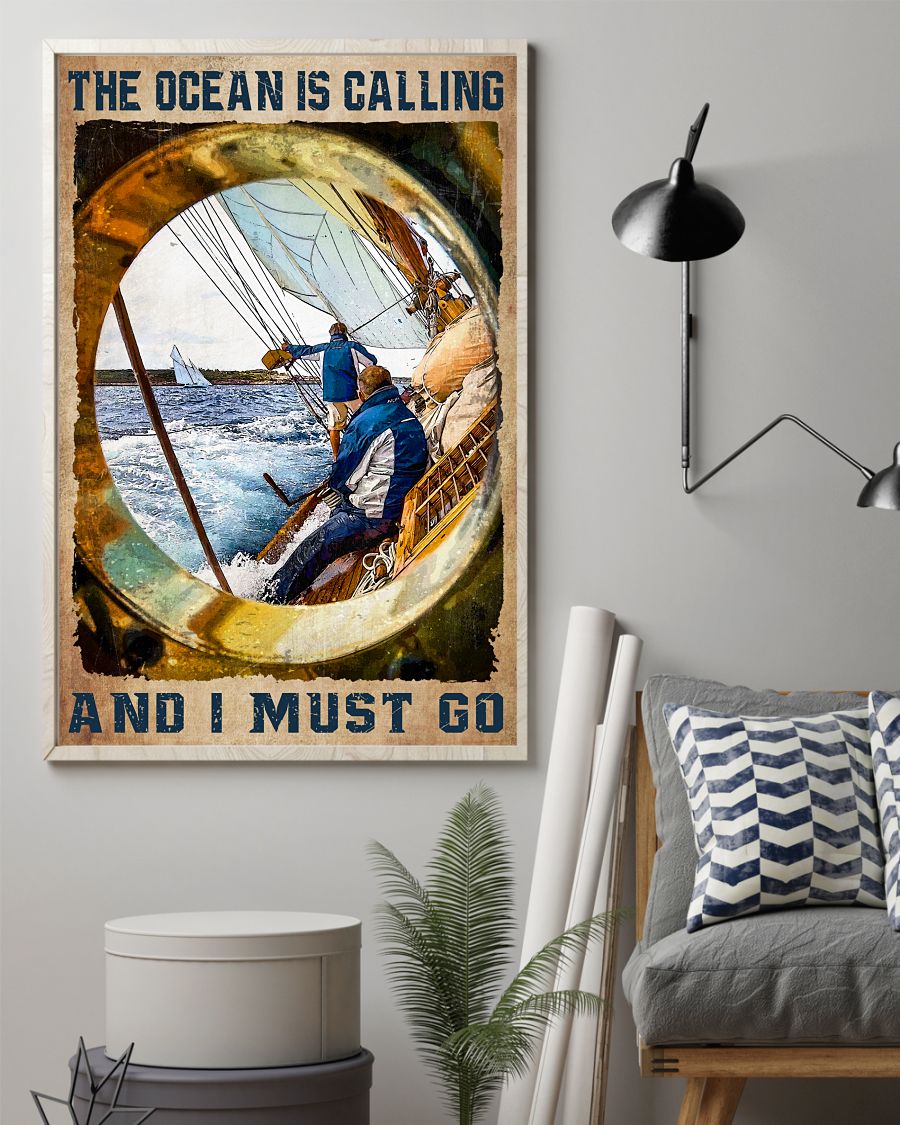 Best The Ocean Is Calling And I Must Go Vintage Poster