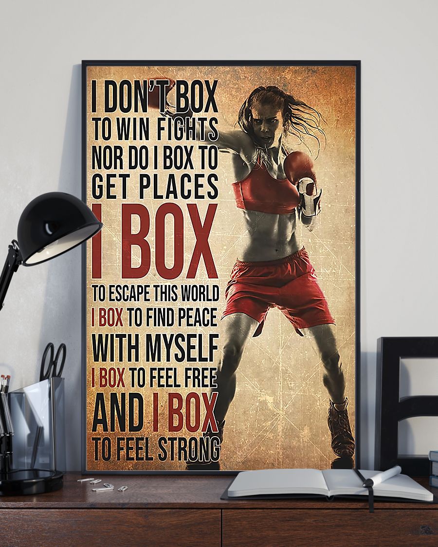 Amazing Boxing Girl I Box To Feel Strong Poster