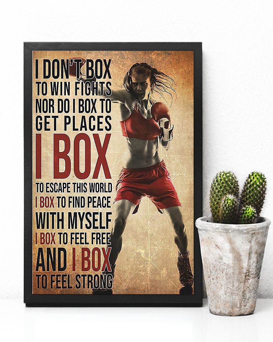 Limited Edition Boxing Girl I Box To Feel Strong Poster