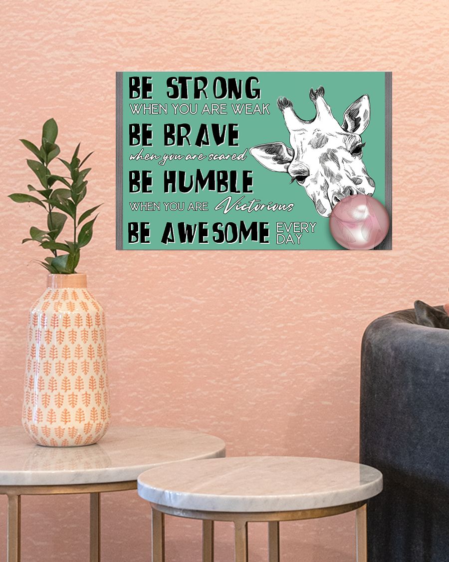 US Shop Giraffe Be Awesome Every Day Poster