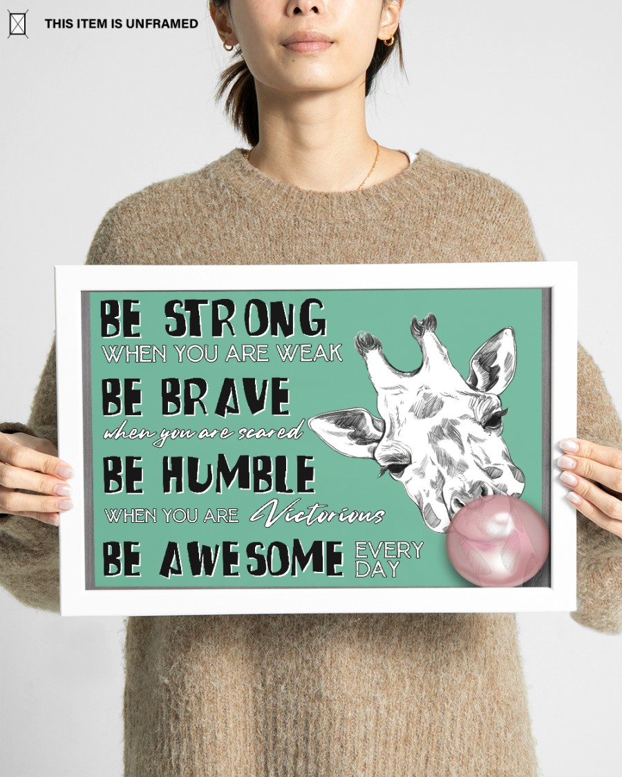 Real Giraffe Be Awesome Every Day Poster
