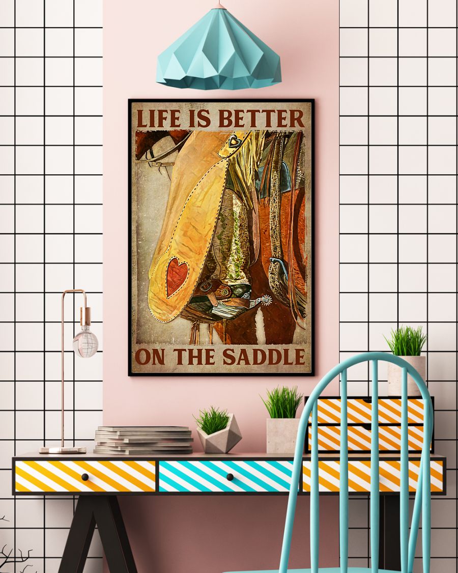Review Life Is Better On The Saddle Poster