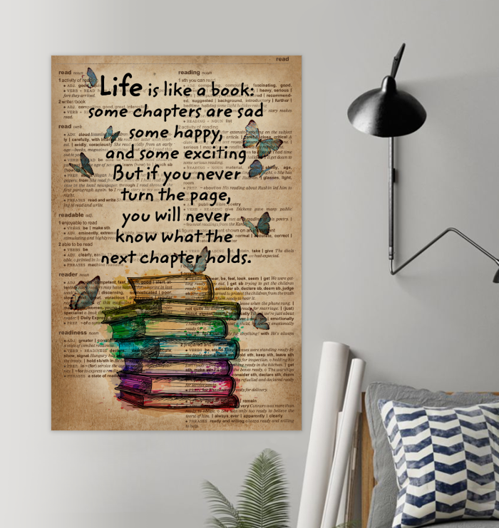 Hot Life Is Like A Book Reading Poster