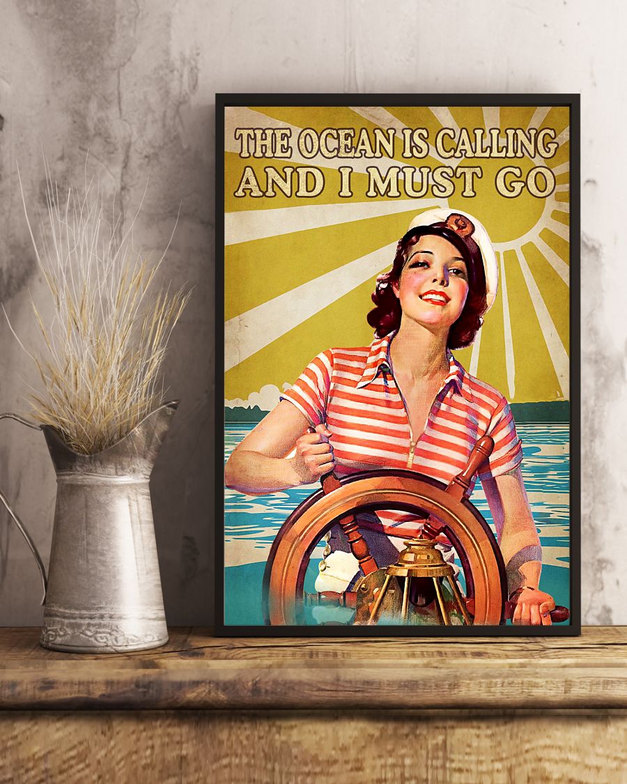 Clothing The Ocean Is Calling And I Must Go Lady Poster