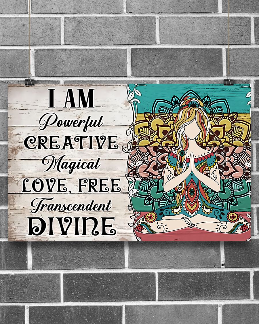 Absolutely Love Yoga Yogi I Am Divine Poster