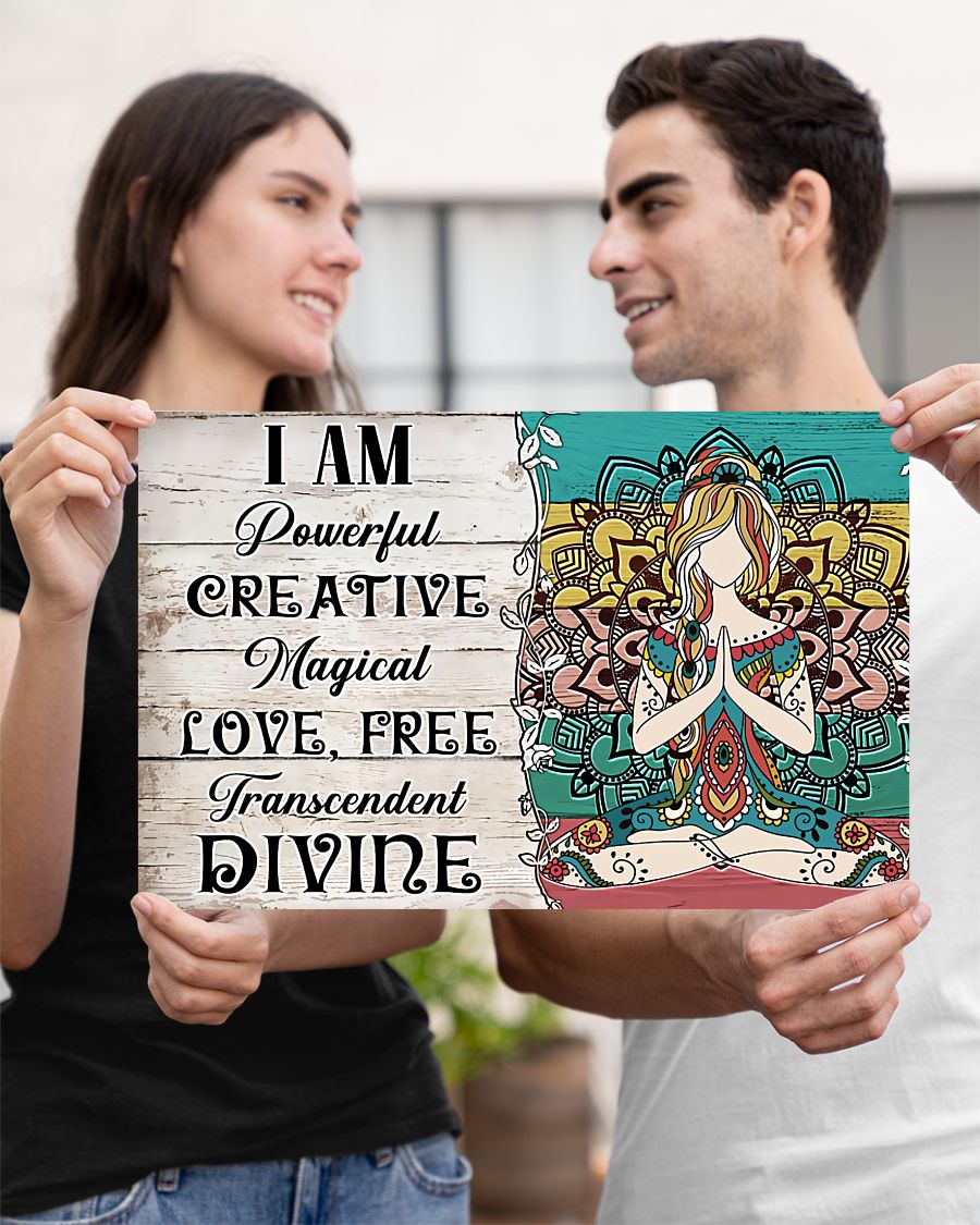 Mother's Day Gift Yoga Yogi I Am Divine Poster