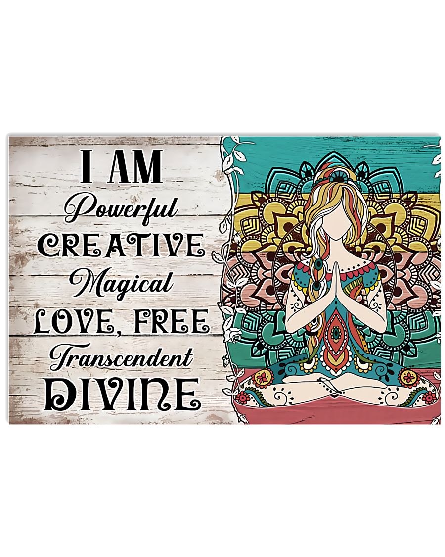 Yoga Yogi I Am Divine Poster