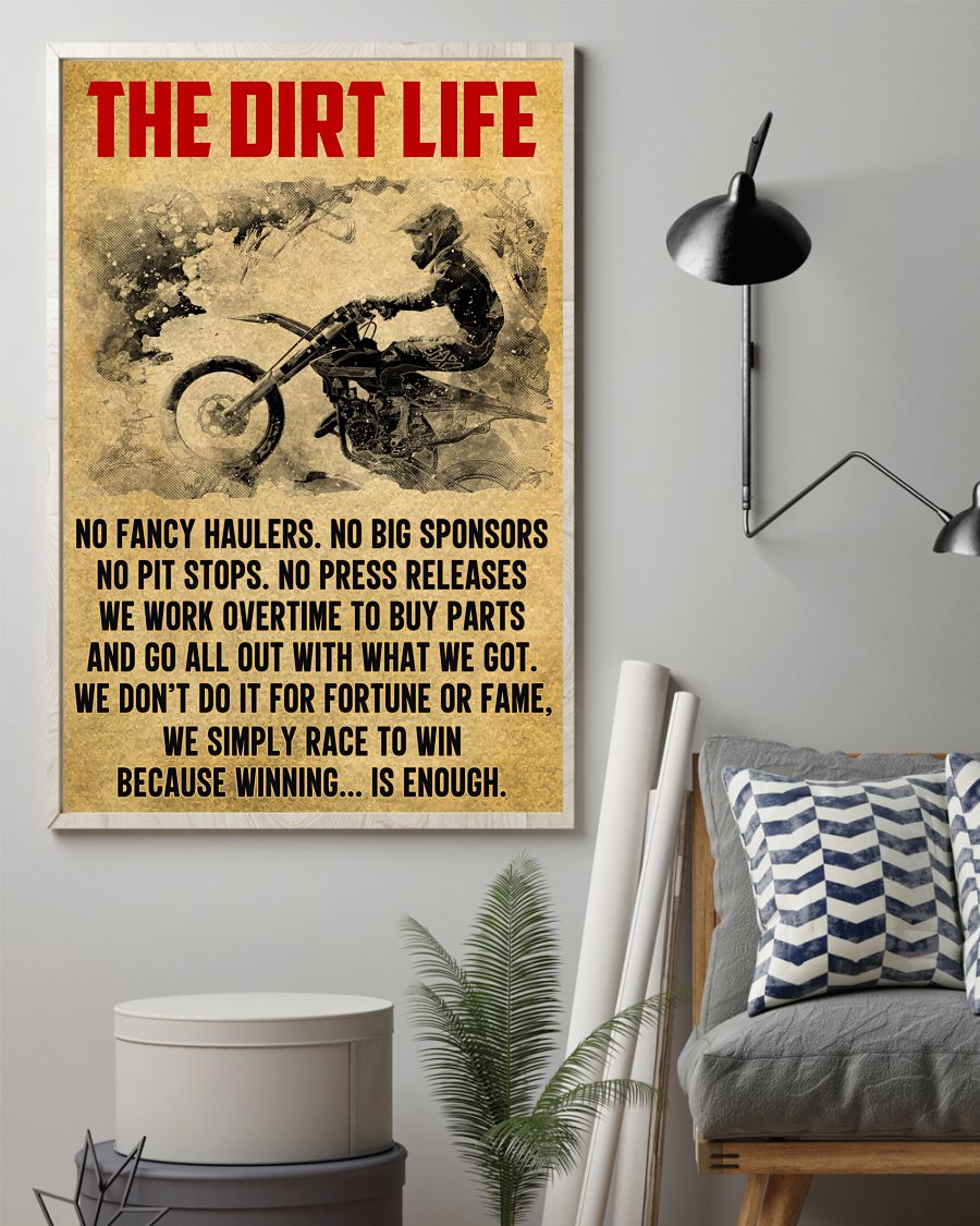 Us Store Biker The Dirt Life Poster
