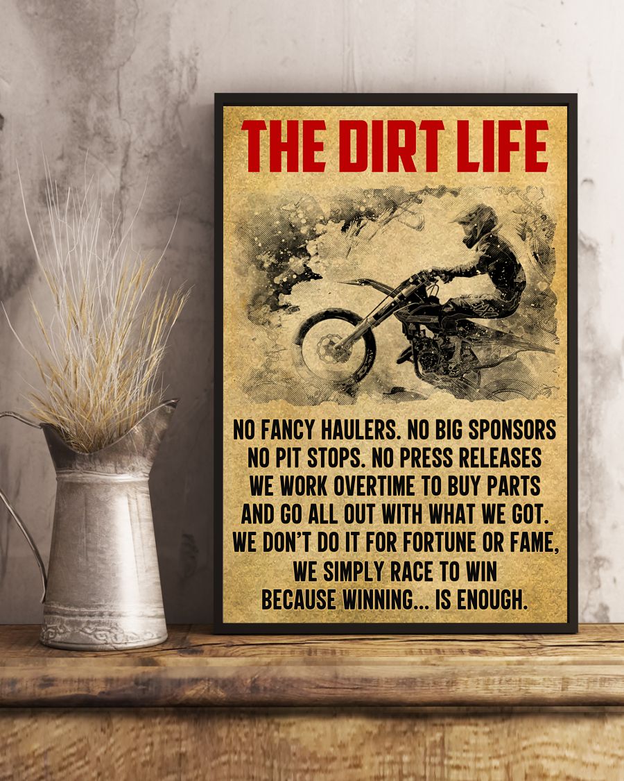 Mother's Day Gift Biker The Dirt Life Poster