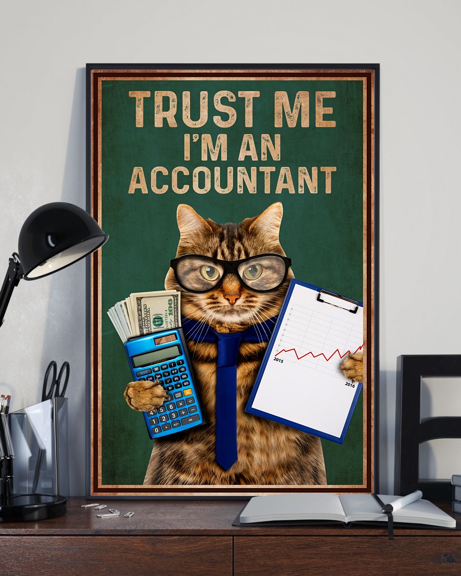 Clothing Cat Trust Me I'm An Accountant Poster