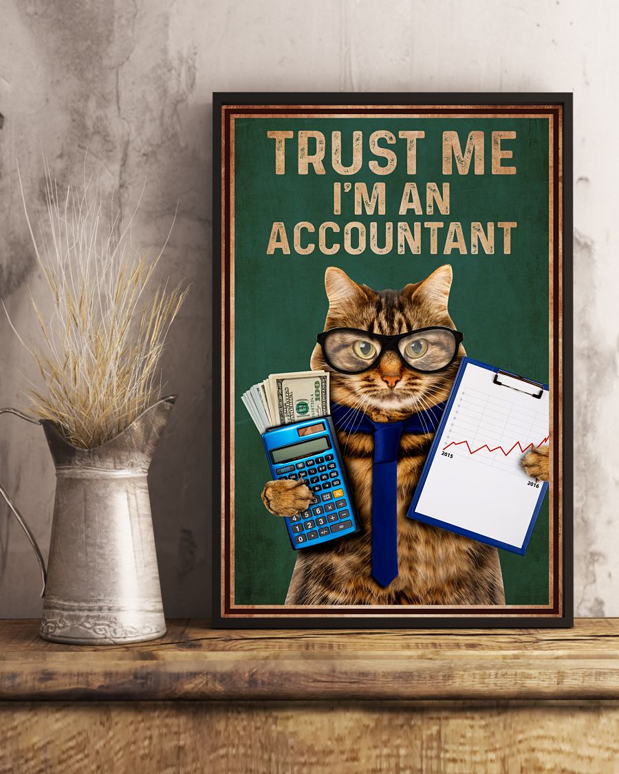 Real Cat Trust Me I'm An Accountant Poster