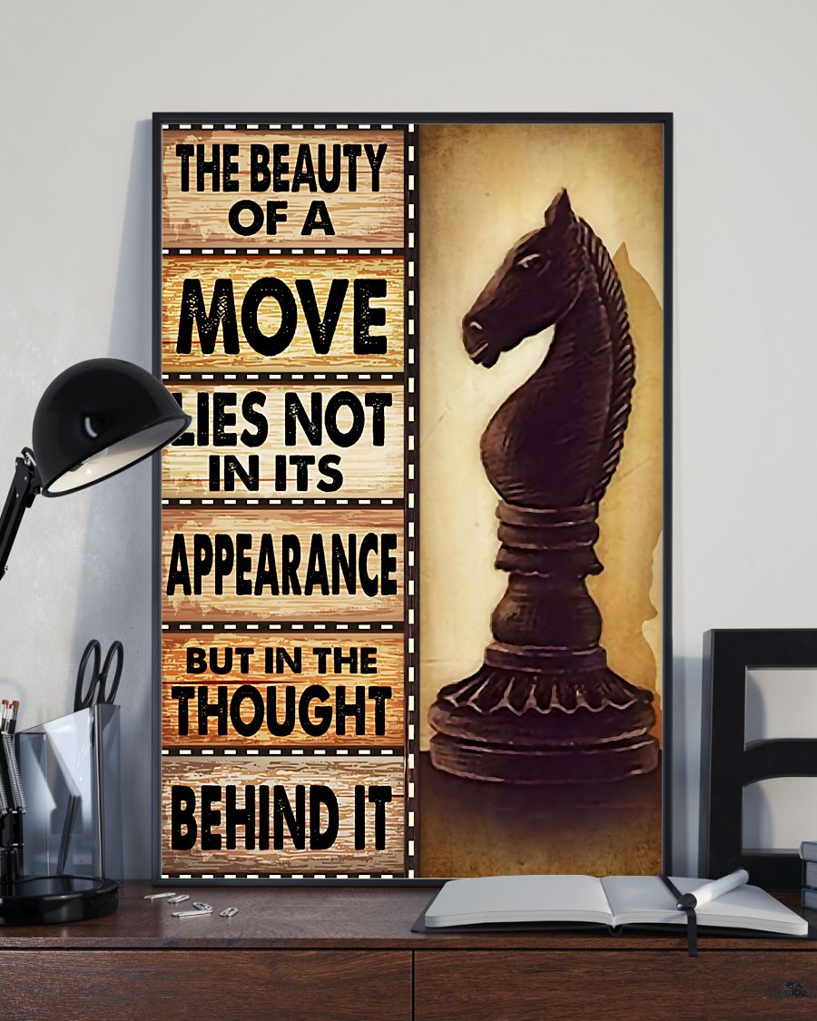 Popular Chess The Beauty Of A Move Lies Not In Its Appearance Poster