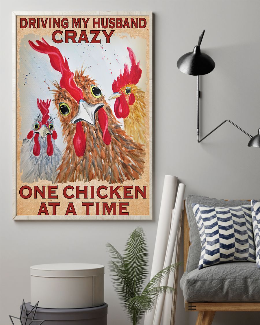 Esty Driving My Husband Crazy One Chicken At A Time Poster