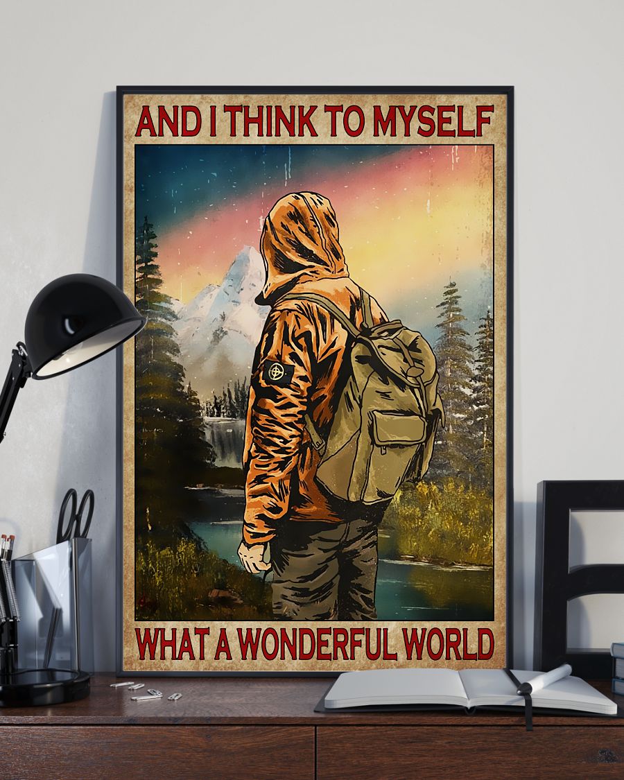 Mother's Day Gift Hiking And I Think To Myself What A Wonderful World Poster
