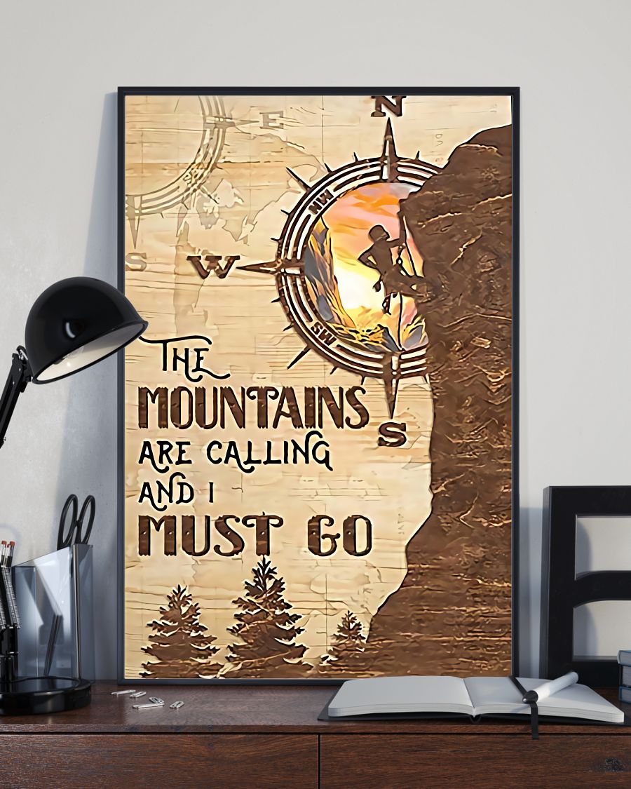 Discount Hiking - The Mountains Are Calling And I Must Go Poster
