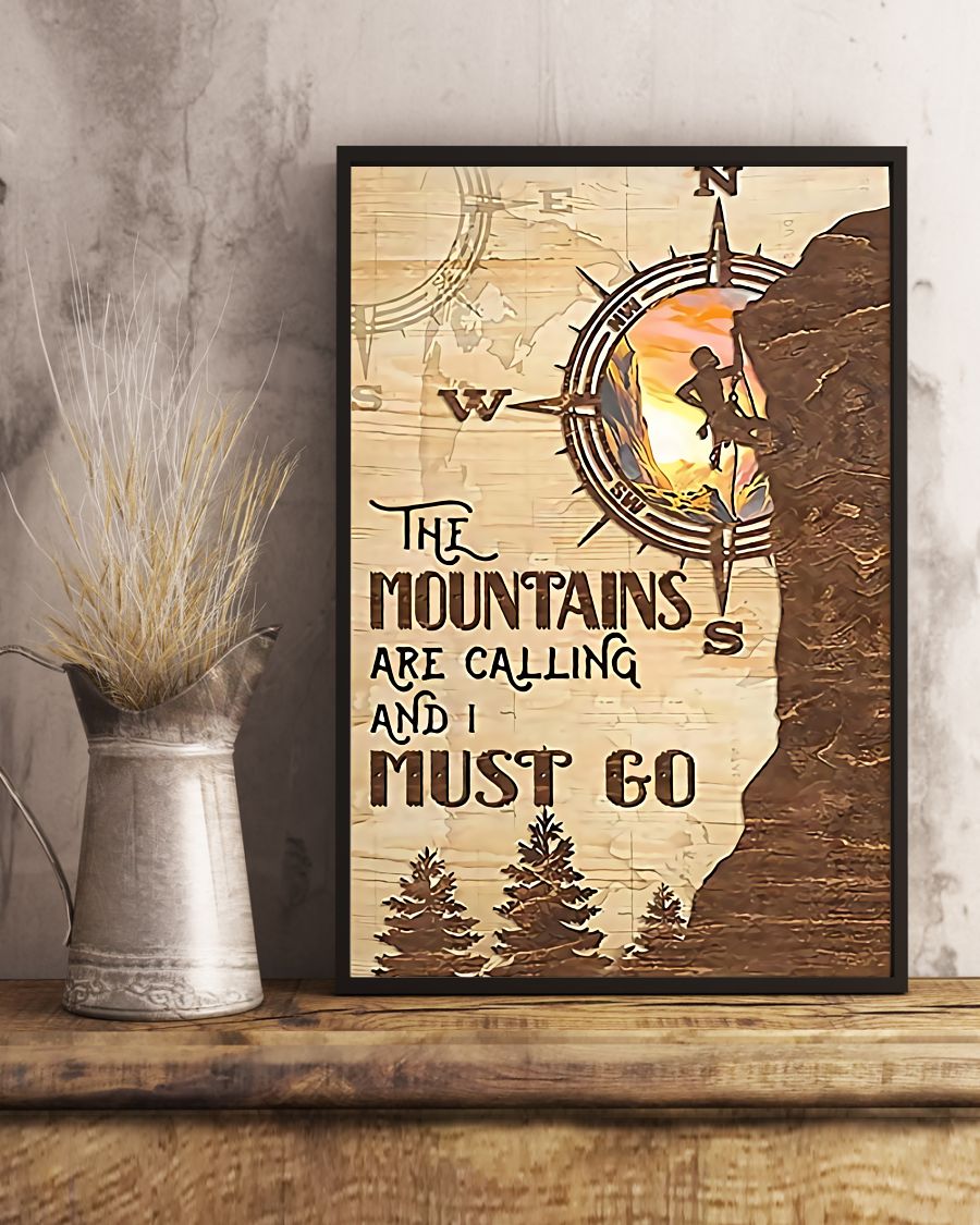 Absolutely Love Hiking - The Mountains Are Calling And I Must Go Poster