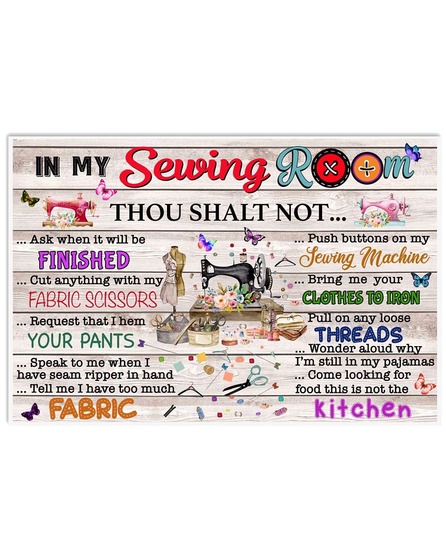 In My Sewing Room Thou Shalt Not Poster
