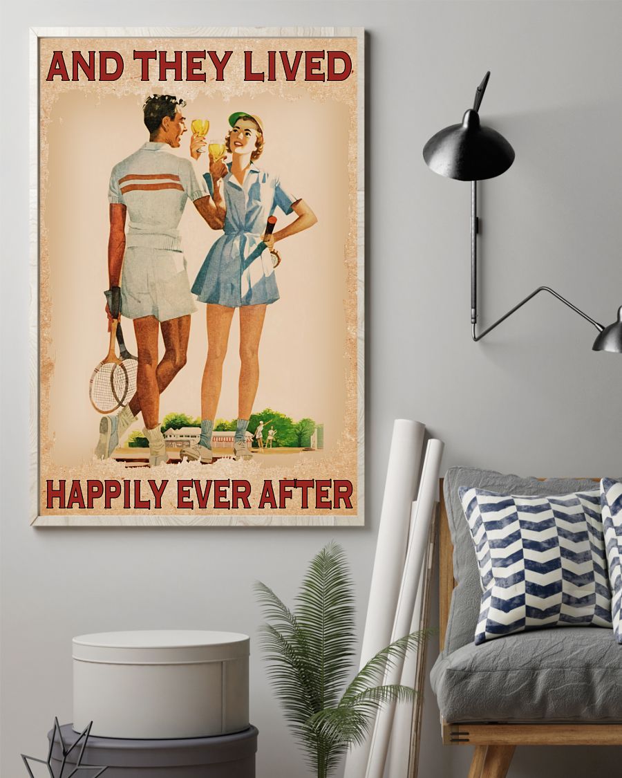  Tennis Couple And They Lived Happily Ever After Poster