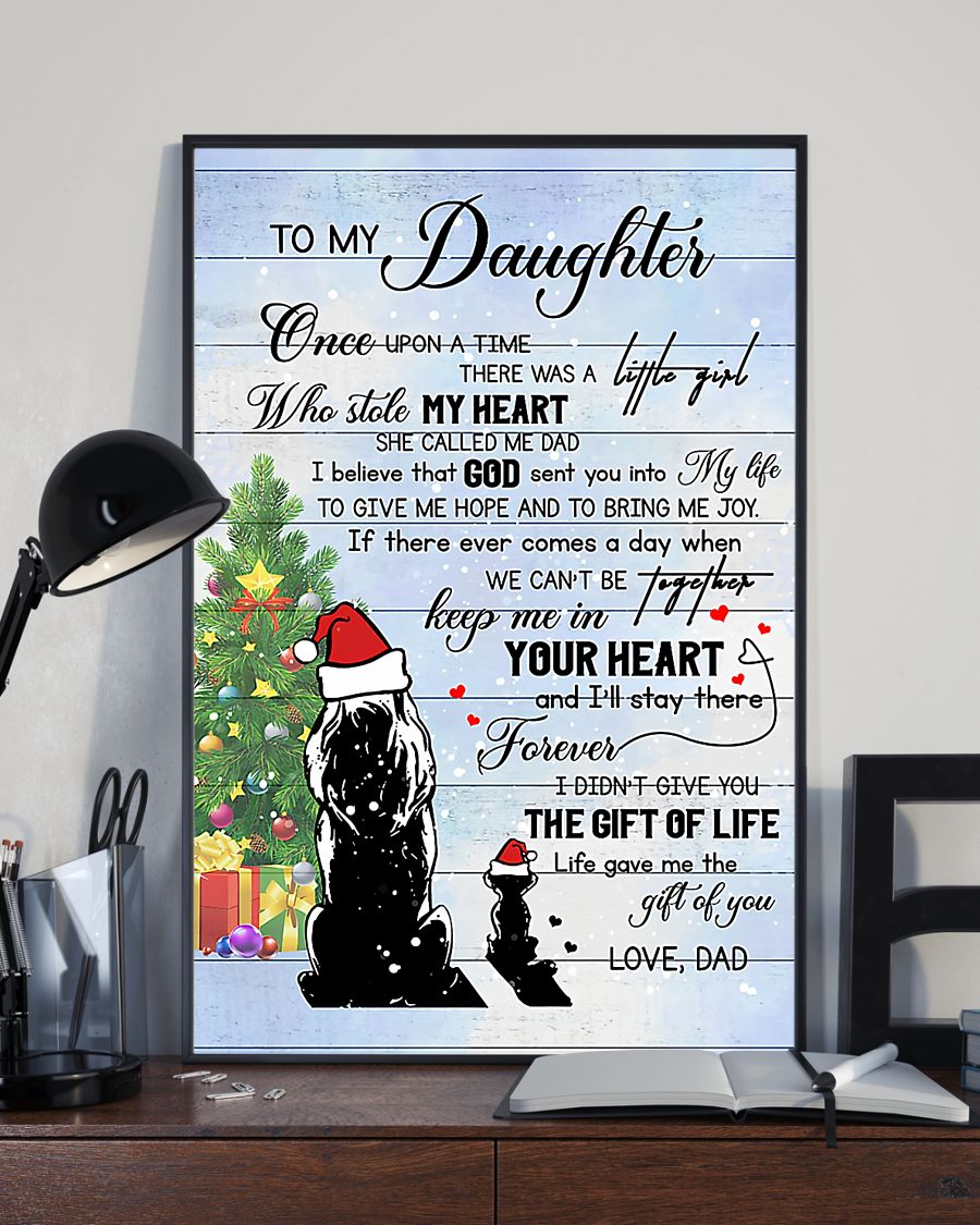 Official To My Daughter Once Upon A Time There Was A Little Girl Who Stole My Heart Christmas Poster
